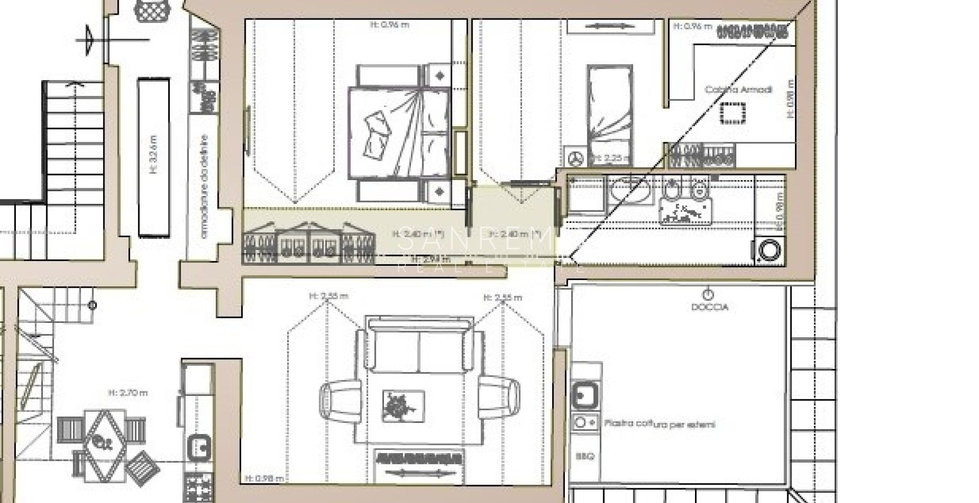 Nouveau appartement dernier étage à Sanremo près des plage et la piste cyclable