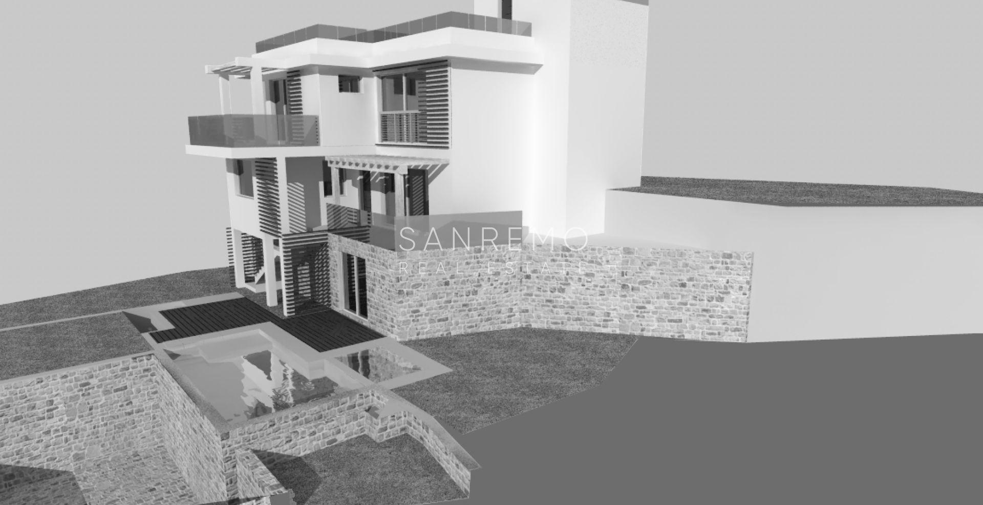 Terrain exclusif avec projet approuvé et vue mer