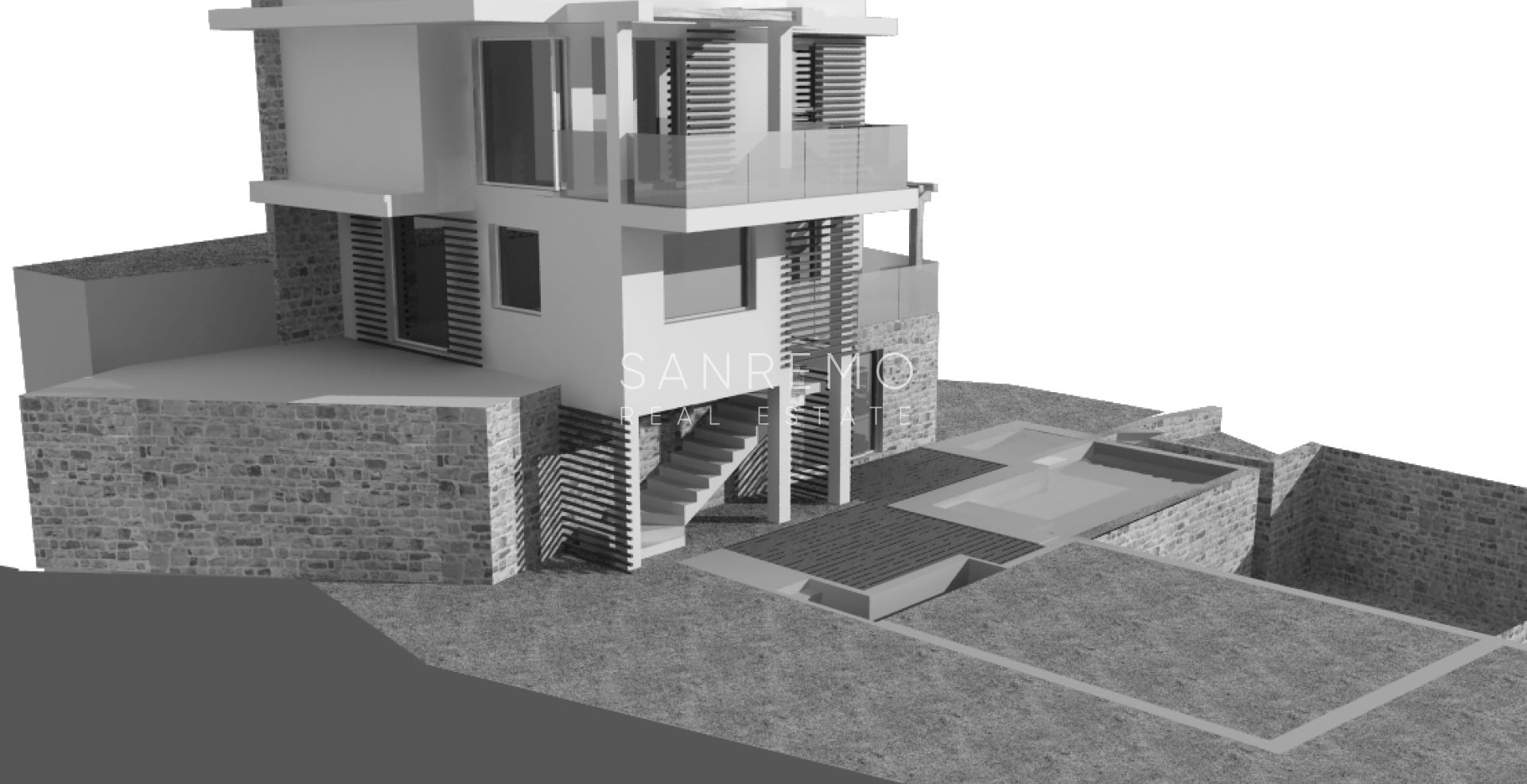 Terrain exclusif avec projet approuvé et vue mer