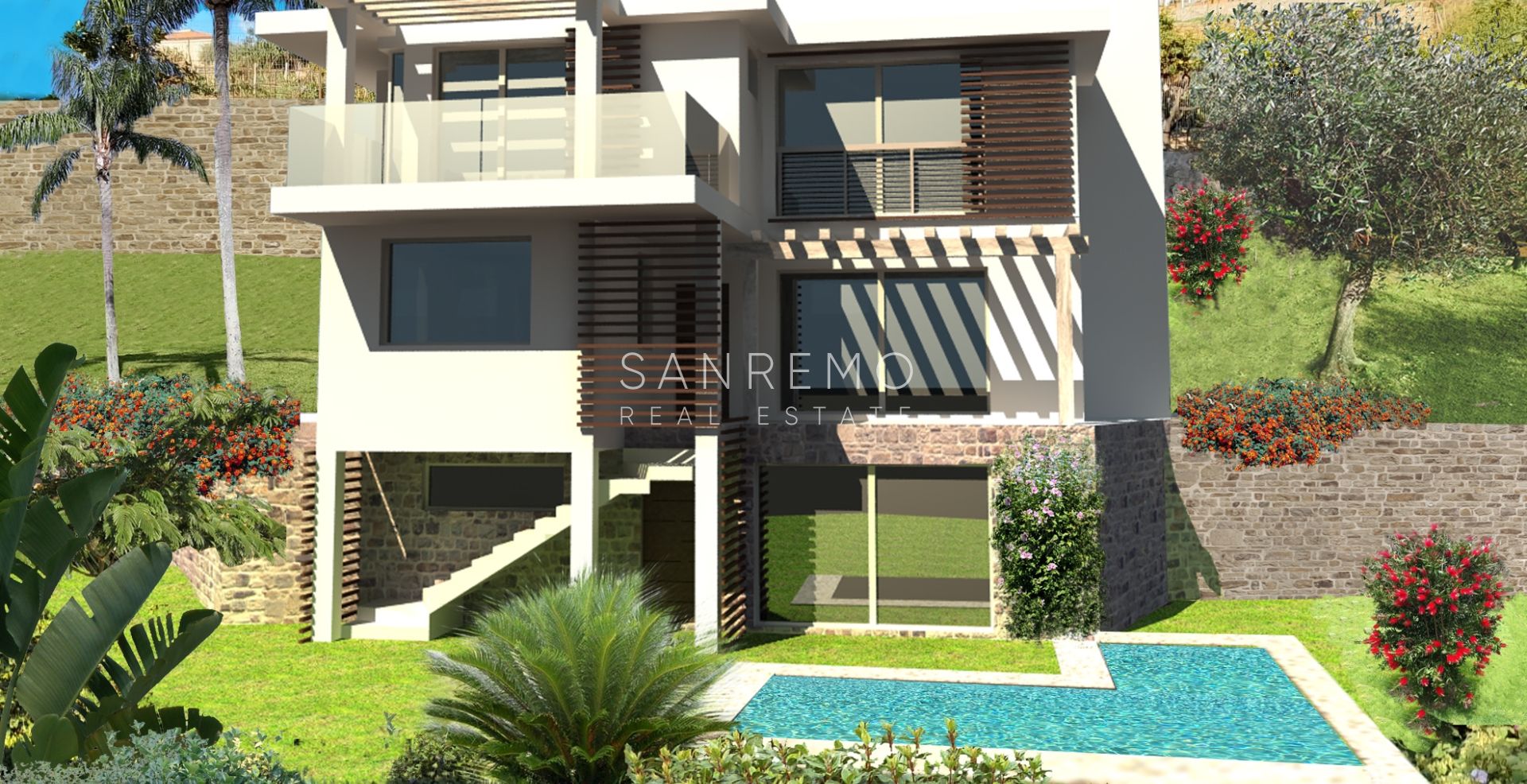 Terrain exclusif avec projet approuvé et vue mer