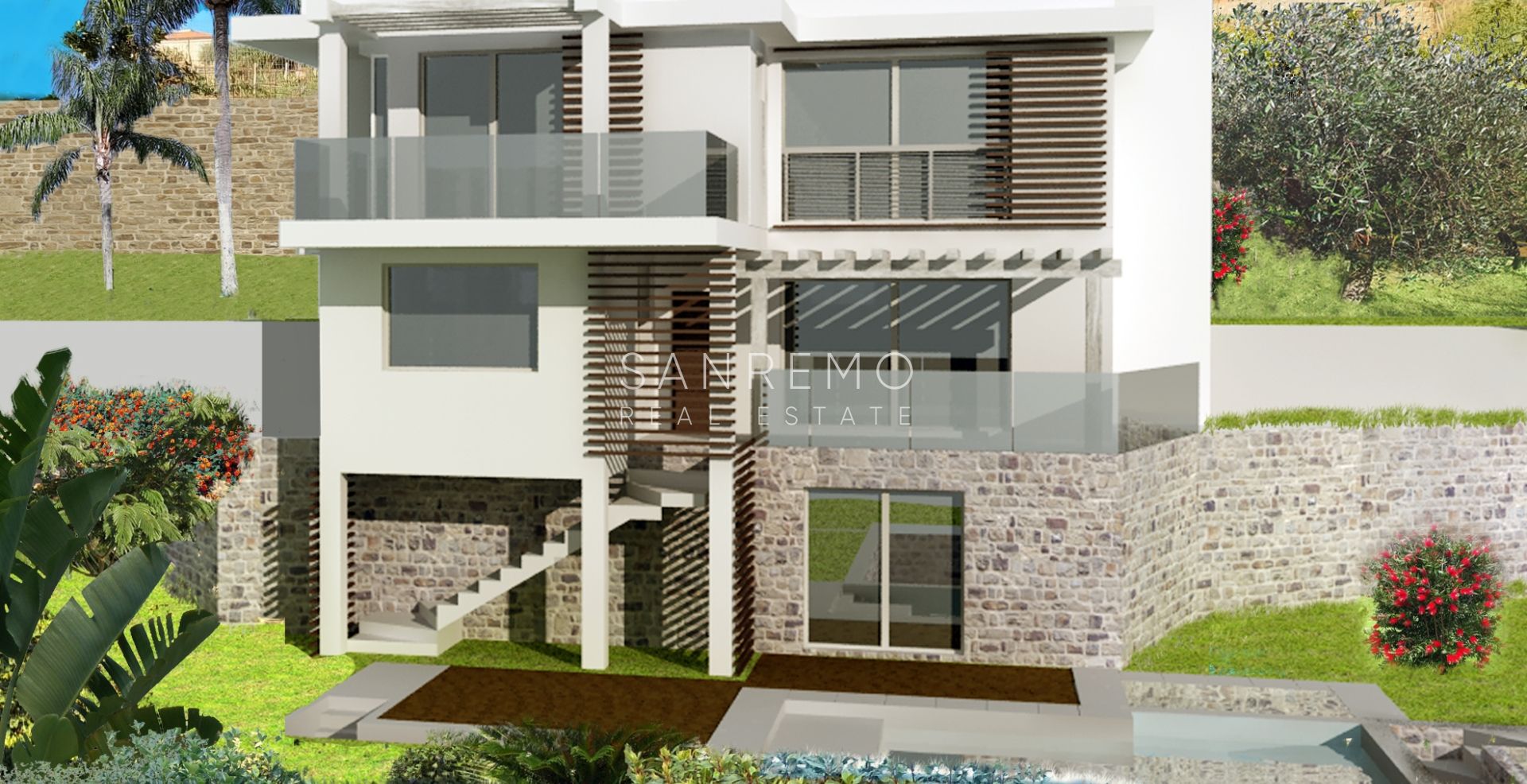 Terrain exclusif avec projet approuvé et vue mer