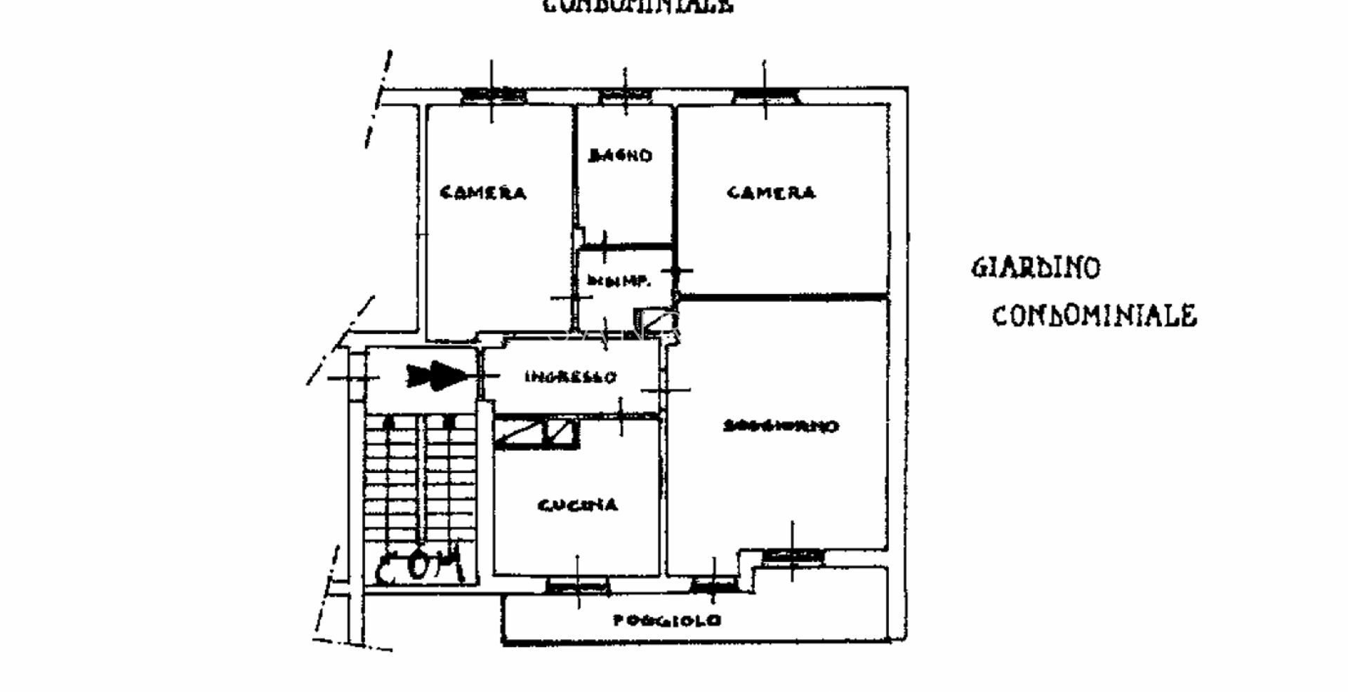 Appartement de trois pièces avec balcon et vue partielle sur la mer dans le quartier Baragallo