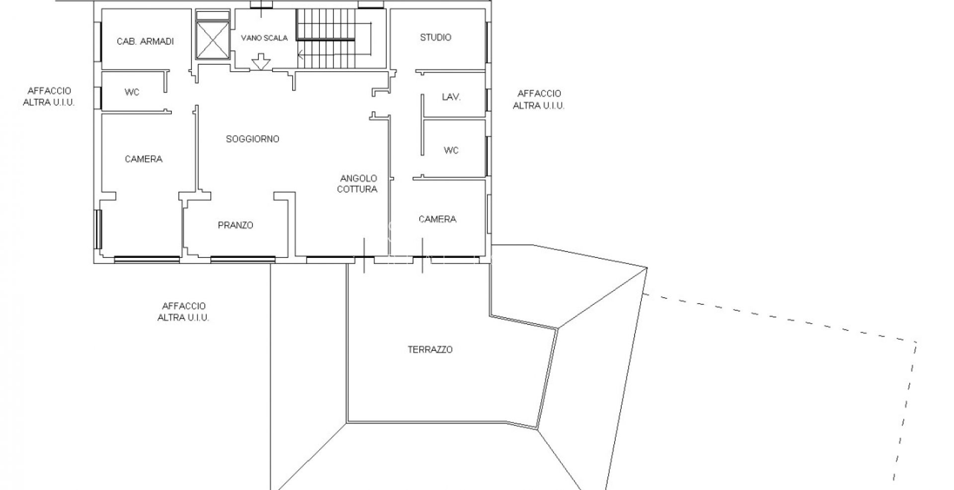 Penthouse avec vue directe sur la mer