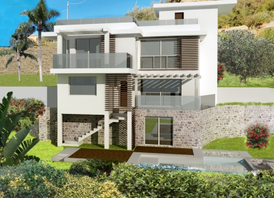 Terrain exclusif avec projet approuvé et vue mer