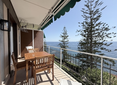 Lumineux deux-pièces avec terrasse agréable donnant directement sur la mer